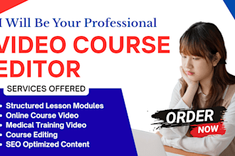do online course video, medical training video,  course editing