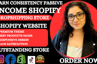 build a passive income shopify dropshipping store or shopify website