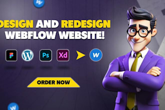 design and redesign webflow website, figma to webflow