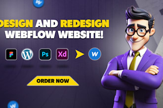 design, redesign, or develop webflow website, webflow expert