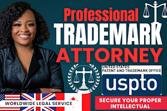 be US licensed trademark attorney for your uspto trademark registration