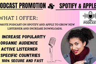 promote podcast on spotify and apple to grow new listener and increase downloads
