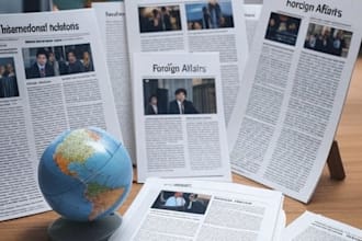 write international relations and diplomacy articles