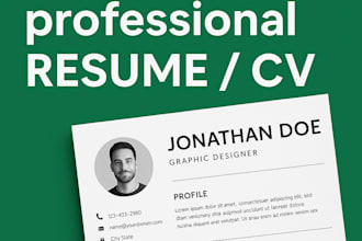 design a modern and editable canva resume template for you