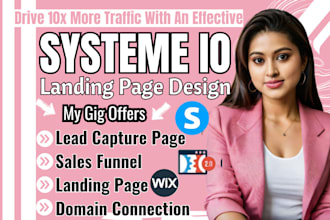 design systeme io sales funnel, clickfunnels landing page, systeme io funnel