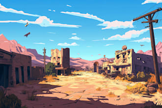make a environment background art, fantasy style