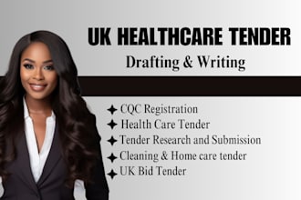 write cleaning homecare and education tenders for uk contract