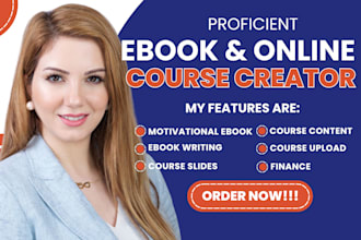 create ebook online course content, finance ebook writing, book ghostwriter