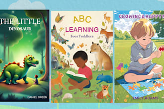 do kids education book cover and coloring page for kdp