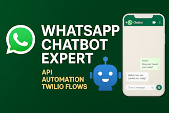 develop whatsapp chatbot, whatsapp business api, whatsapp automation twilio flow