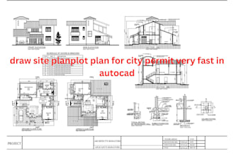 draw site planplot plan for city permit very fast in autocad