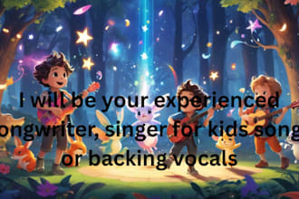 be your experienced songwriter and singer for kids songs or backing vocals