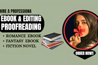 be your ebook ghostwriter, fiction, romance, kdp ebook writer, proofread, format