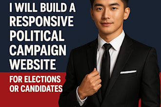 create a professional political campaign website for candidates or parties