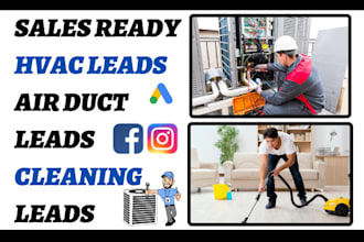 generate sales ready hvac leads air duct leads air dryer vent cleaning leads