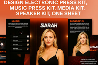 design electronic press kit music press kit media kit speaker kit one sheet