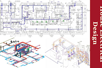 do complete house electrical design, layout and permit drawing
