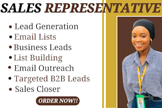 do sales closer b2b lead generation email outreach ,sales representative