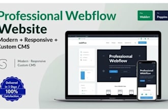 create custom webflow website and landing page that boost conversion