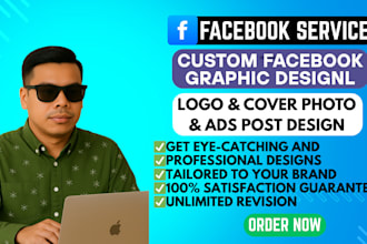 design custom facebook logo, cover, and ad post graphics