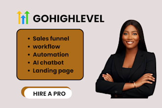 gohighlevel expert for workflow landing page sales funnel