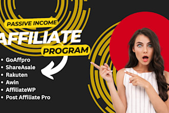 set up your affiliate program on goaffpro awin shareasale for your shopify store