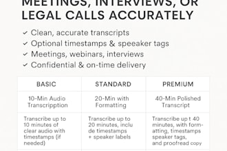 transcribe your meetings, interviews, or legal calls accurately