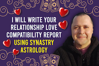 write your relationship love compatibility report using synastry astrology