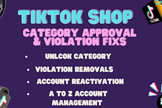 approve tiktok shop restricted category and fix violations