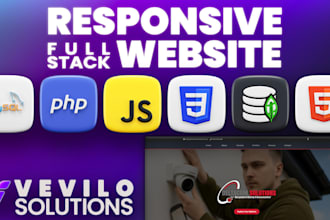 build a full stack website with HTML CSS js and PHP