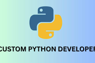 write custom python script, coding task, python automation, bot development