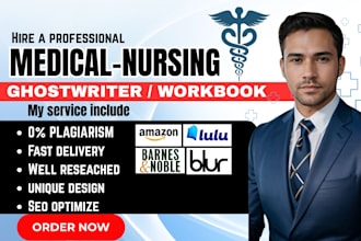 write medical ebook, healthcare, nursing planner, wellness journal and workbook