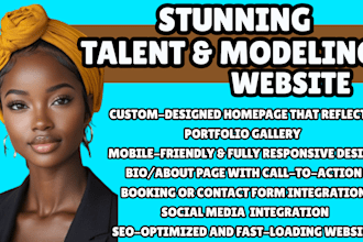 do model website talent website actor portfolio agency website modeling website