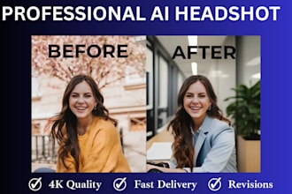 create professional ai headshot for linkedin, facebook, instagram or CV