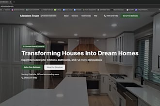design a contractor website with lead capture