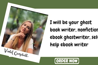 ghost book writer, nonfiction ebook ghostwriter, self help ebook writer