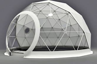 do 3d geodesic glamping dome, tiny cabana home cabin, cottage