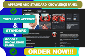 create a standard and verified google knowledge panel for brand or company
