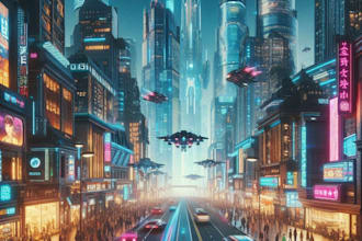 create very detailed cyberpunk or sci fi illustration