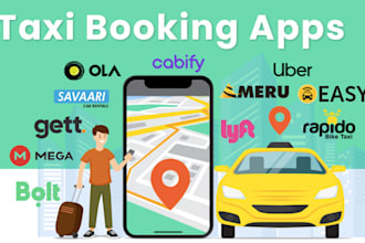taxi booking app rideshare app uber clone carpooling app lyft indrive clone etc