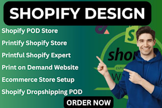 build shopify pod website on printify printiful print on demand
