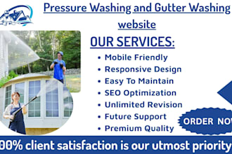 design pressure washing website, power washing website