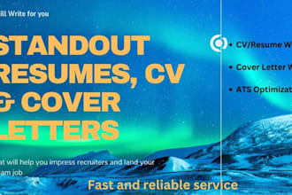 write a professional resume, cover letter and optimized linkedin profile