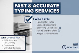 accurately type PDF, images, or handwritten notes