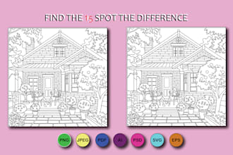 draw hidden object and spot the difference from your requirement