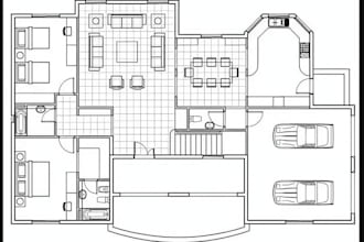 do house plan and floor plan drafting mep hvac in autocad