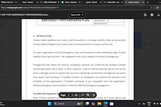 do content writing, documentation, policy and sop making