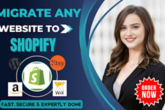 expertly migrate clone revamp wordpress wix squarespace ecwid to shopify store