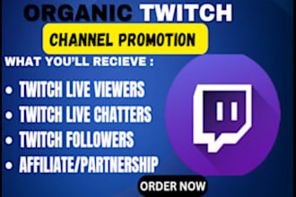 do twitch channel promotion, boost twitch live viewers, active followers, viewer