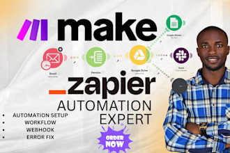 setup make com automation fix make com make automation made com webhook expert